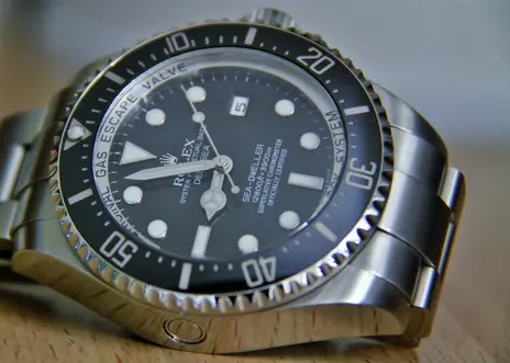 Rolex Sea-Dweller Deepsea — dial detail — stand-in photograph