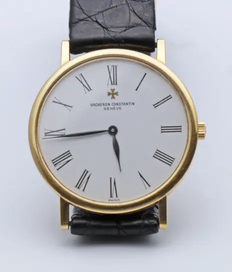 Vacheron Constantin Patrimony, 18ct yellow gold, manual wind — dial detail — stand-in photograph