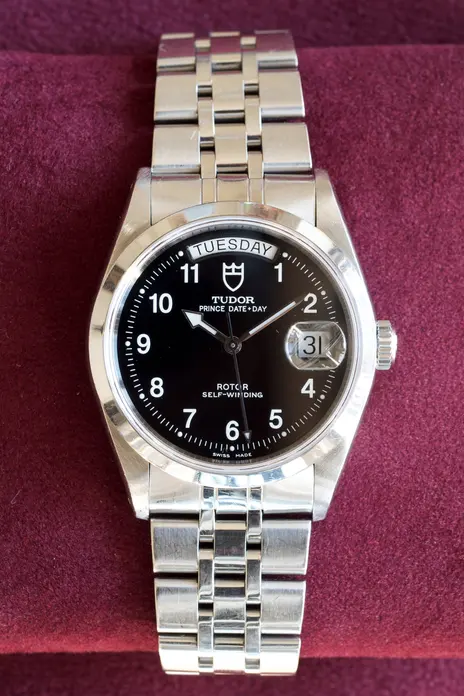Tudor Prince Date+Day — dial detail — stand-in photograph